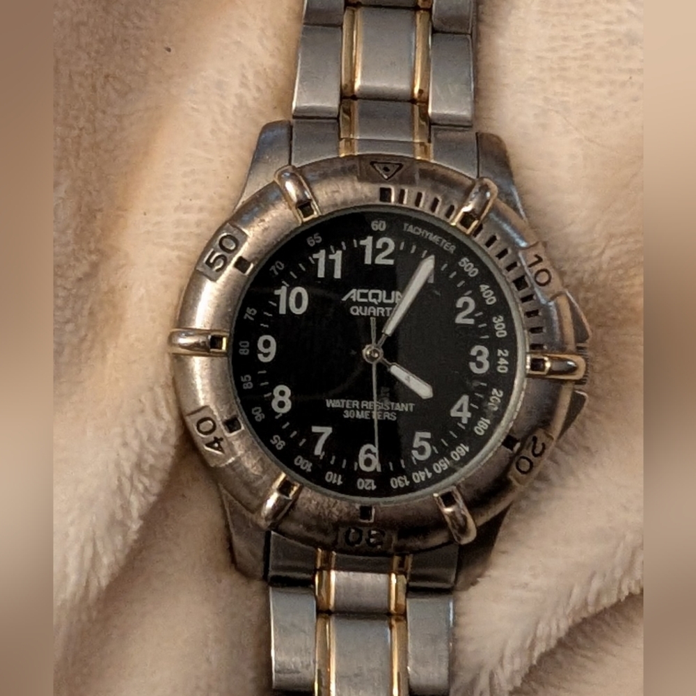 Acqua Quartz Silver and Gold Watch